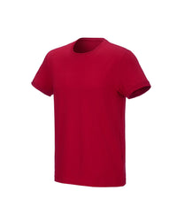 STRAUSS Cotton Stretch T-Shirt in fire red on a plain product background