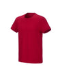 STRAUSS Cotton Stretch T-Shirt in fire red on a plain product background