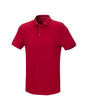 STRAUSS Cotton Stretch Polo Shirt in fire red on a plain product background