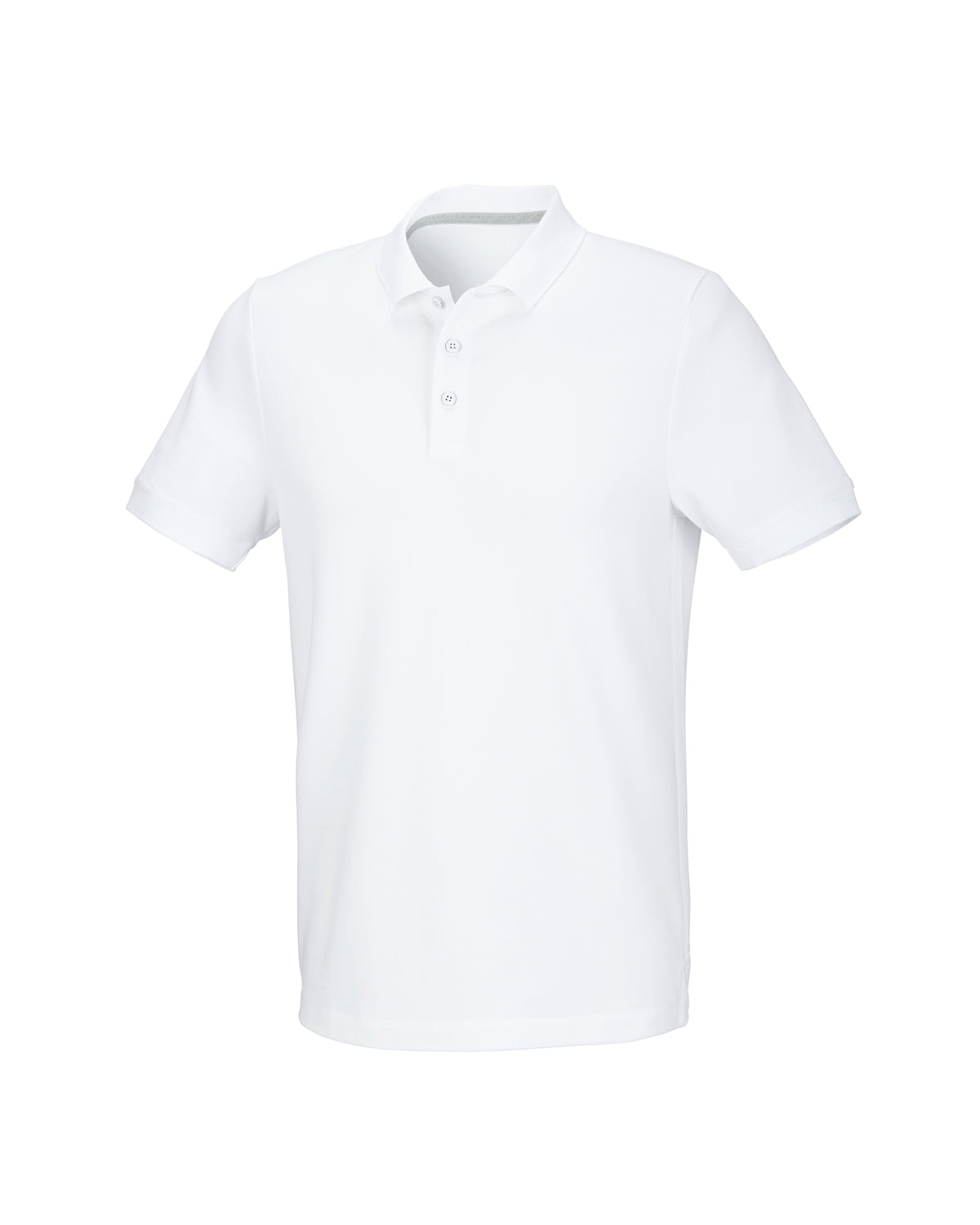 STRAUSS Cotton Stretch Polo Shirt in white on a plain product background