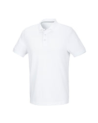 STRAUSS Cotton Stretch Polo Shirt in white on a plain product background