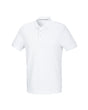 STRAUSS Cotton Stretch Polo Shirt in white on a plain product background