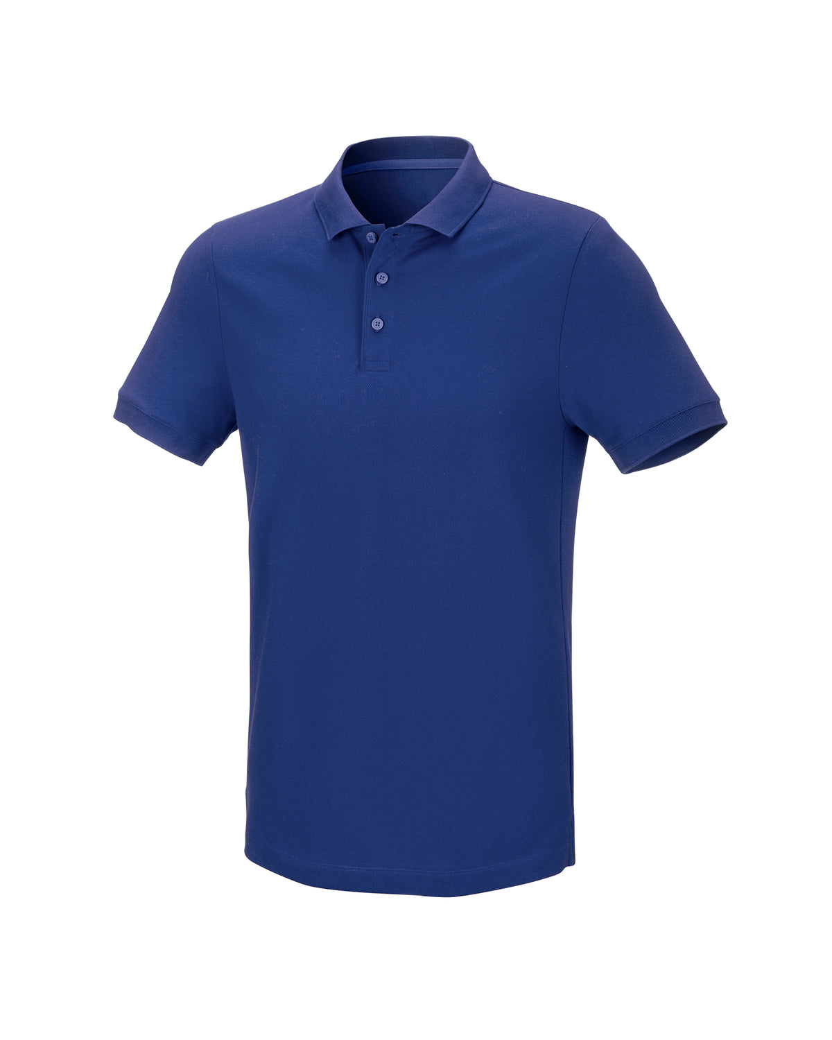 STRAUSS Cotton Stretch Polo Shirt in royal blue on a plain product background