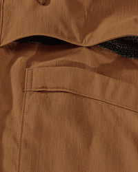 stretch ripstop fabric on the STRAUSS e.s.taktik Stretch Ripstop Short Sleeve Work Shirt in desert brown