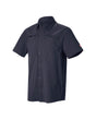STRAUSS e.s.taktik Stretch Ripstop Short Sleeve Work Shirt in nero blue on a plain product background