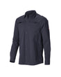 STRAUSS e.s.taktik Stretch Ripstop Long Sleeve Work Shirt in nero blue on a plain product background
