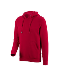 STRAUSS cotton-poly hoodie in fire red, front view