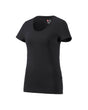 Women's STRAUSS Cotton Stretch T-Shirt in black on a plain product background