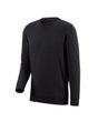 STRAUSS cotton-poly crew neck sweatshirt in black, front view