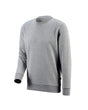 STRAUSS cotton-poly crew neck sweatshirt in gray melange, front view