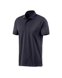 STRAUSS Cotton Polo Shirt in nero blue on a plain product background