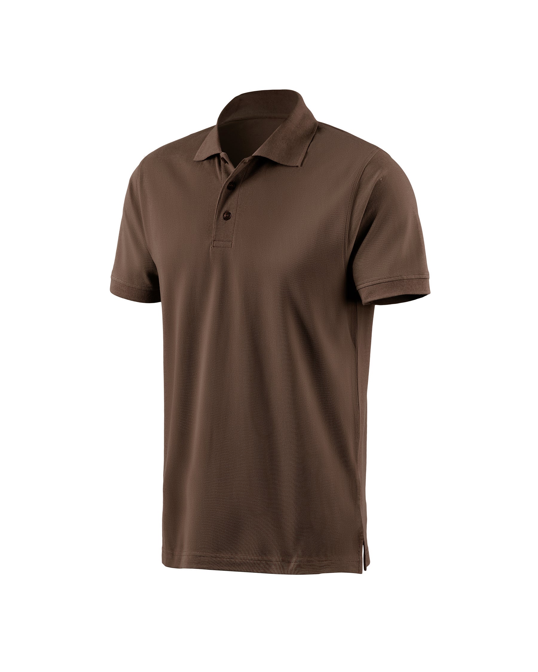 STRAUSS Cotton Polo Shirt in hazelnut on a plain product background