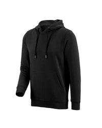 STRAUSS cotton-poly hoodie in black, front view