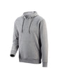 STRAUSS cotton-poly hoodie in gray melange, front view