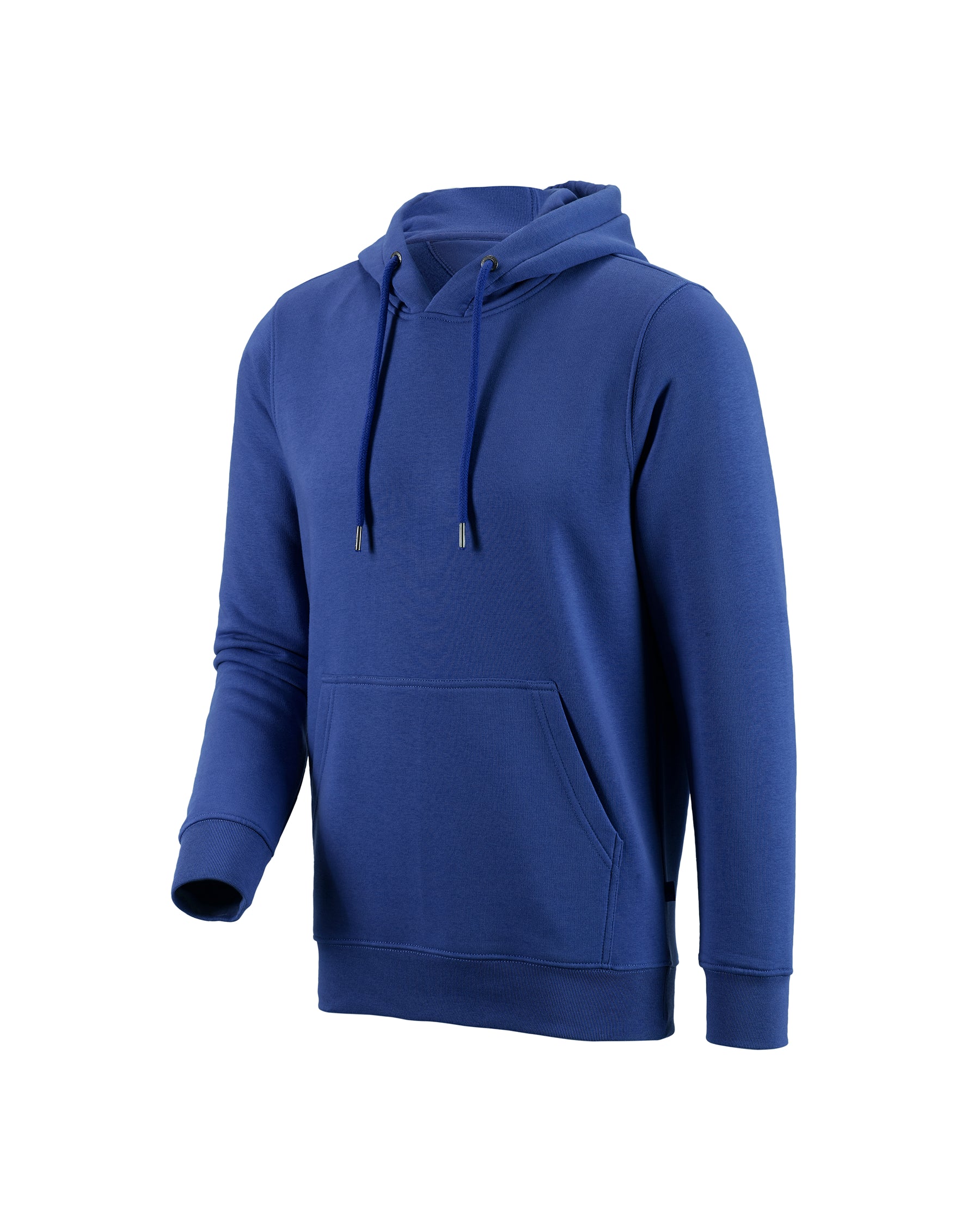 STRAUSS cotton-poly hoodie in royal blue, front view