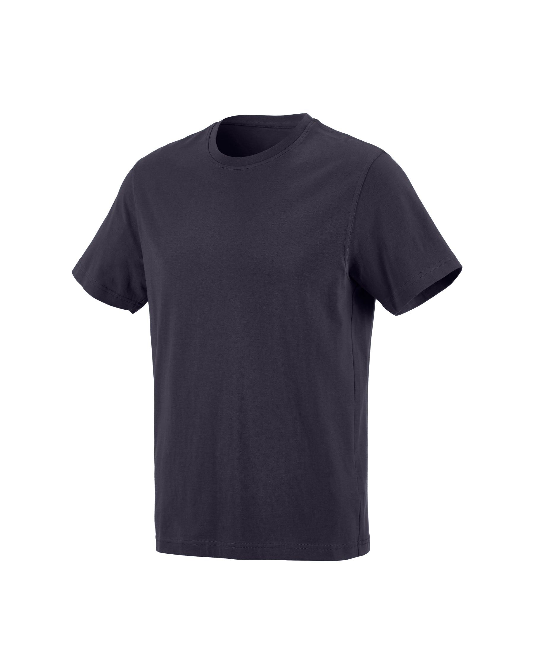 STRAUSS Cotton T-Shirt in nero blue on a plain product background