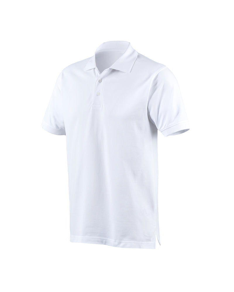 STRAUSS Cotton Polo Shirt in white on a plain product background