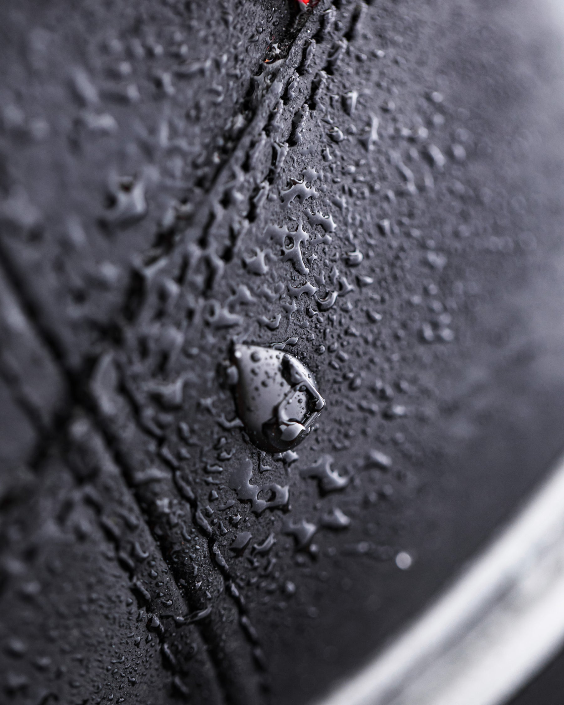 Close-up of the Black Doonan 12-inch Composite Toe Work Boot upper