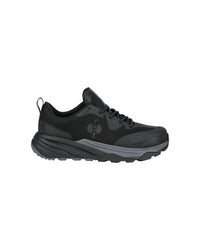STRAUSS Harlem Composite Toe Work Shoe in Black, side profile view