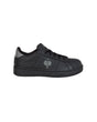 STRAUSS Philly Steel Toe Work Shoe in Black, side profile view