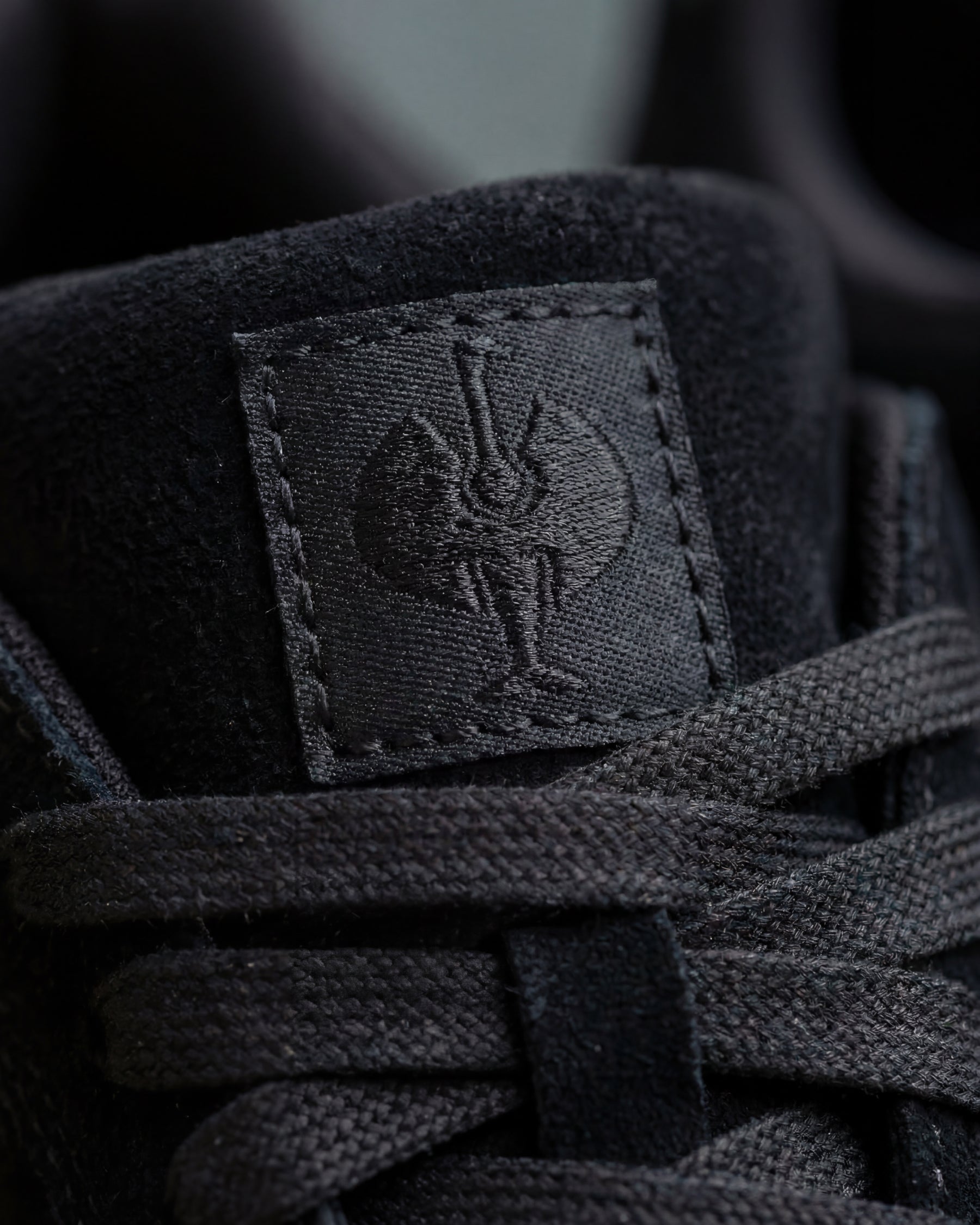 Close-up of the Black Tampa Steel Toe Work Shoe laces