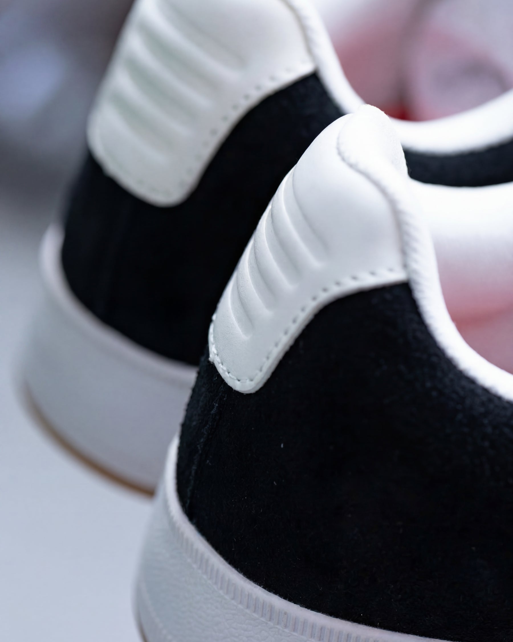 Close-up of the Black and Light beige Tampa Steel Toe Work Shoe material