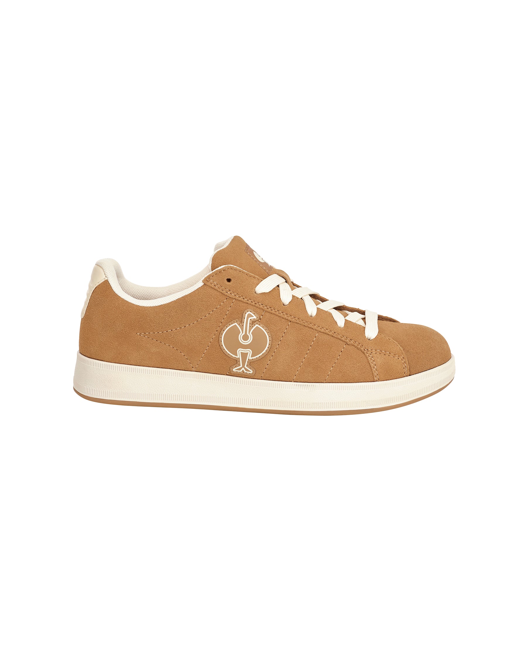 STRAUSS Tampa Steel Toe Work Shoe in Almond brown, side profile view