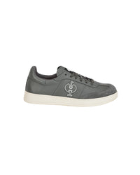 STRAUSS Brooklyn Steel Toe Work Shoe in Carbon gray, side profile view