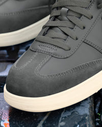 Close-up of the Brooklyn Steel Toe Work Shoe steel toe area