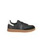 STRAUSS Brooklyn Steel Toe Work Shoe in Black and White, side profile view