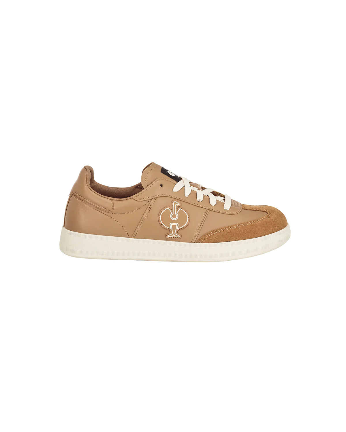 STRAUSS Brooklyn Steel Toe Work Shoe in Almond brown, side profile view