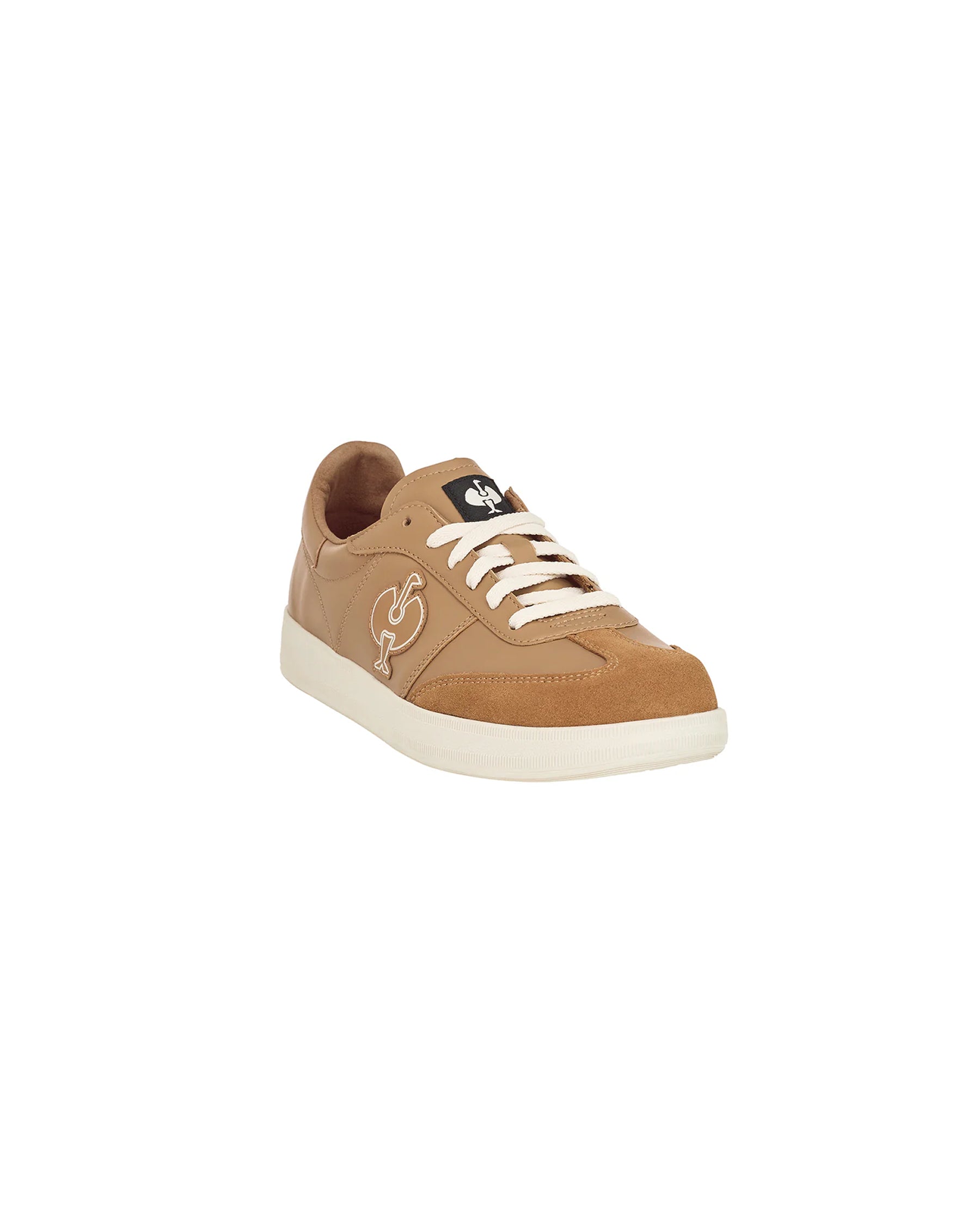 STRAUSS Brooklyn Steel Toe Work Shoe in Almond brown, front three-quarter view