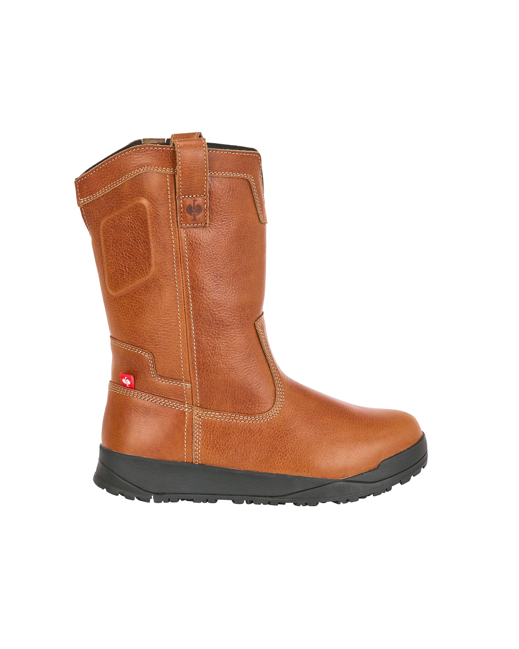 STRAUSS Kingston 11-inch Steel Toe Work Boot in Light brown, side profile view