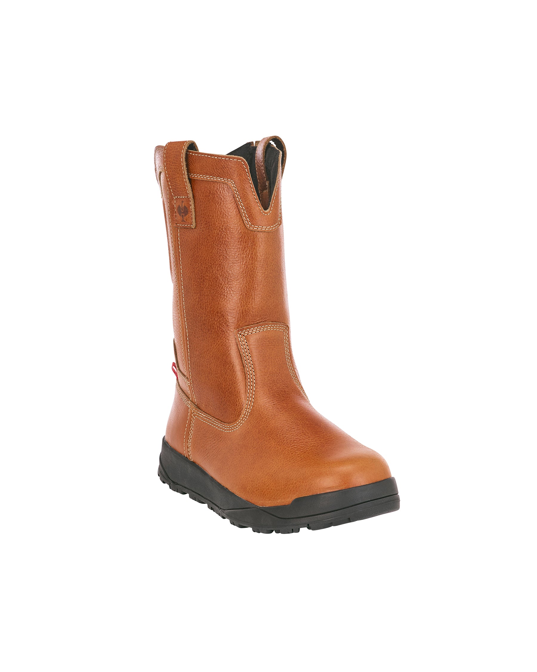 STRAUSS Kingston 11-inch Steel Toe Work Boot in Light brown, front three-quarter view