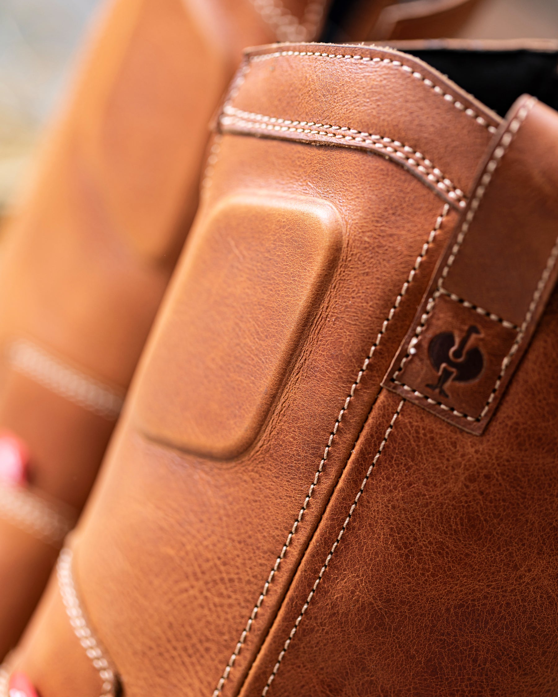 STRAUSS Kingston 11-inch Steel Toe Work Boot in Light brown shown in use on the job