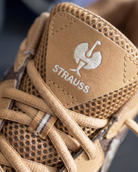 Close-up of the St. Louis Composite Toe Work Shoe upper and laces