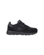 STRAUSS Canberra Steel Toe Work Shoe in Black, side profile view