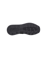 Outsole tread view of the STRAUSS Canberra Steel Toe Work Shoe in Black