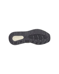 Outsole tread view of the STRAUSS Canberra Steel Toe Work Shoe in Silver