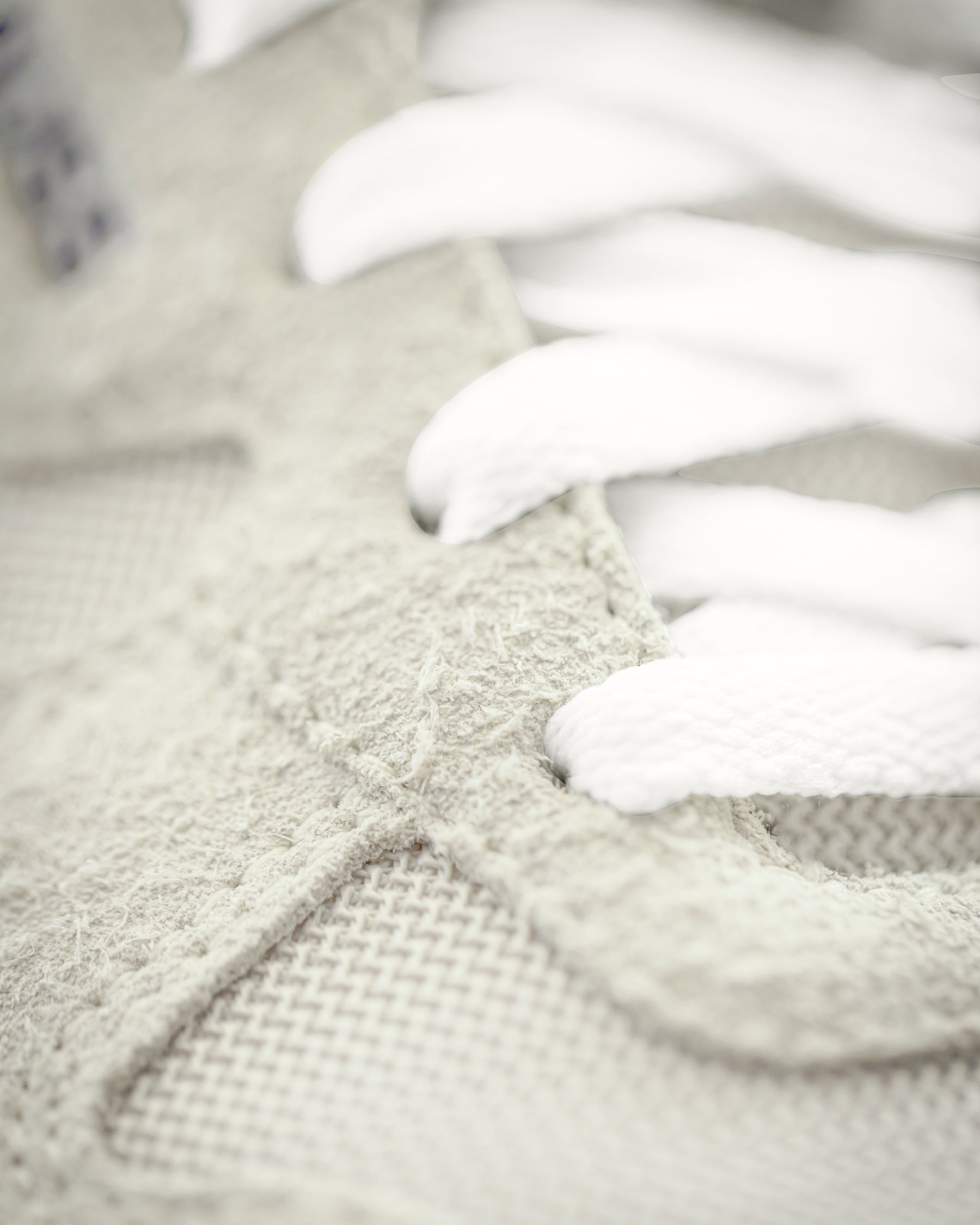Close-up of the Silver Canberra Steel Toe Work Shoe upper and laces