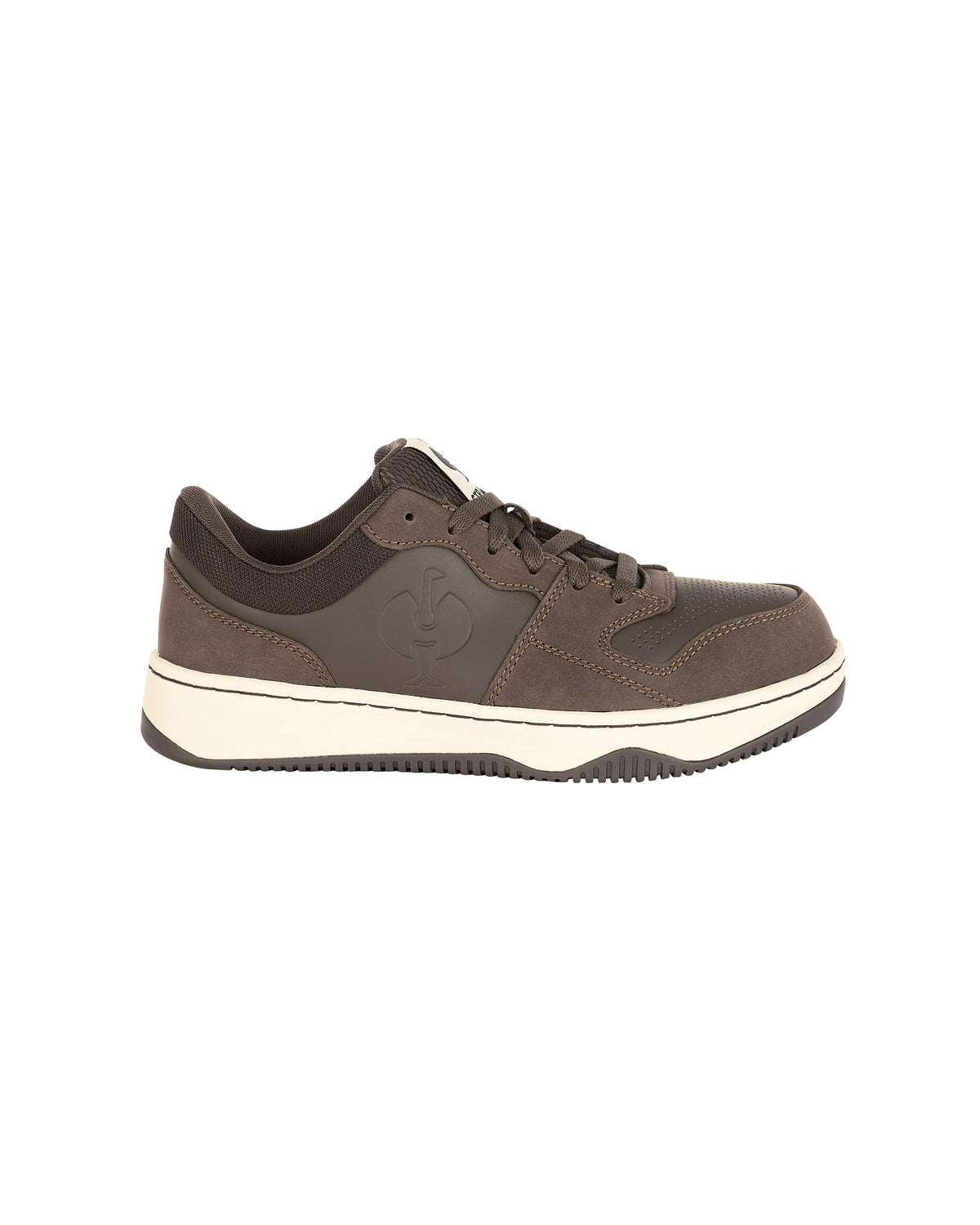 STRAUSS Eindhoven Steel Toe Work Shoe in Chestnut, side profile view