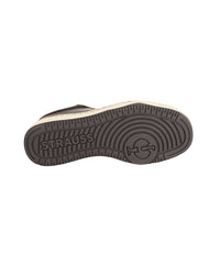 Outsole tread view of the STRAUSS Eindhoven Steel Toe Work Shoe in Chestnut