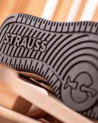 Close-up of the Eindhoven Steel Toe Work Shoe outsole tread and traction pattern
