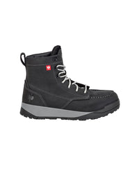 STRAUSS Omaha 6-inch Steel Toe Work Boot in Black, side profile view