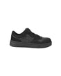 STRAUSS Eindhoven Steel Toe Work Shoe in Black, side profile view