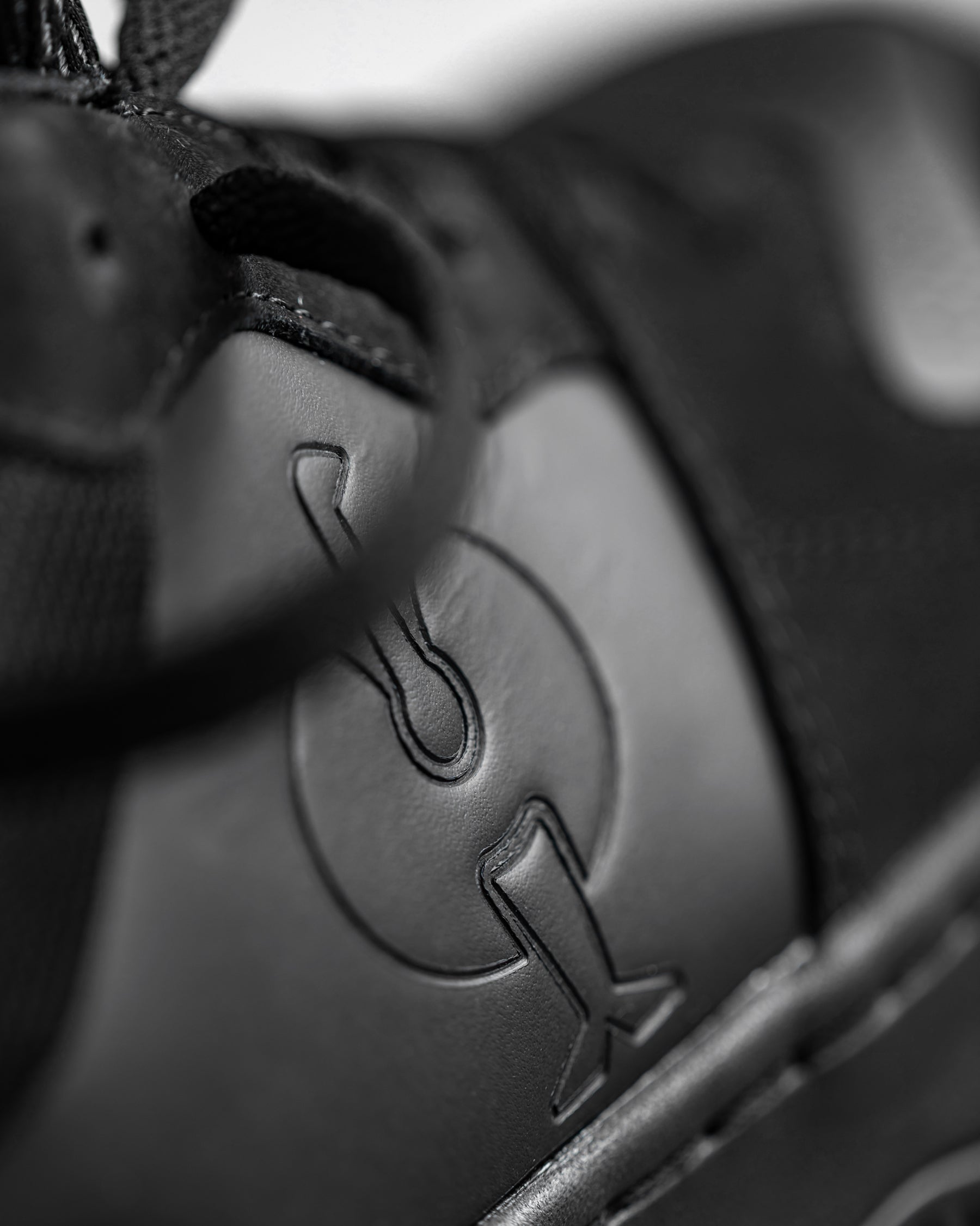 Close-up of the Black Eindhoven Steel Toe Work Shoe upper