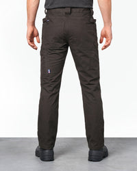 STRAUSS 1620 Multipocket Pants in moon gray worn by a model, rear view