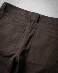 Close-up of fabric and seam construction on STRAUSS 1620 Worker Pants in moon gray