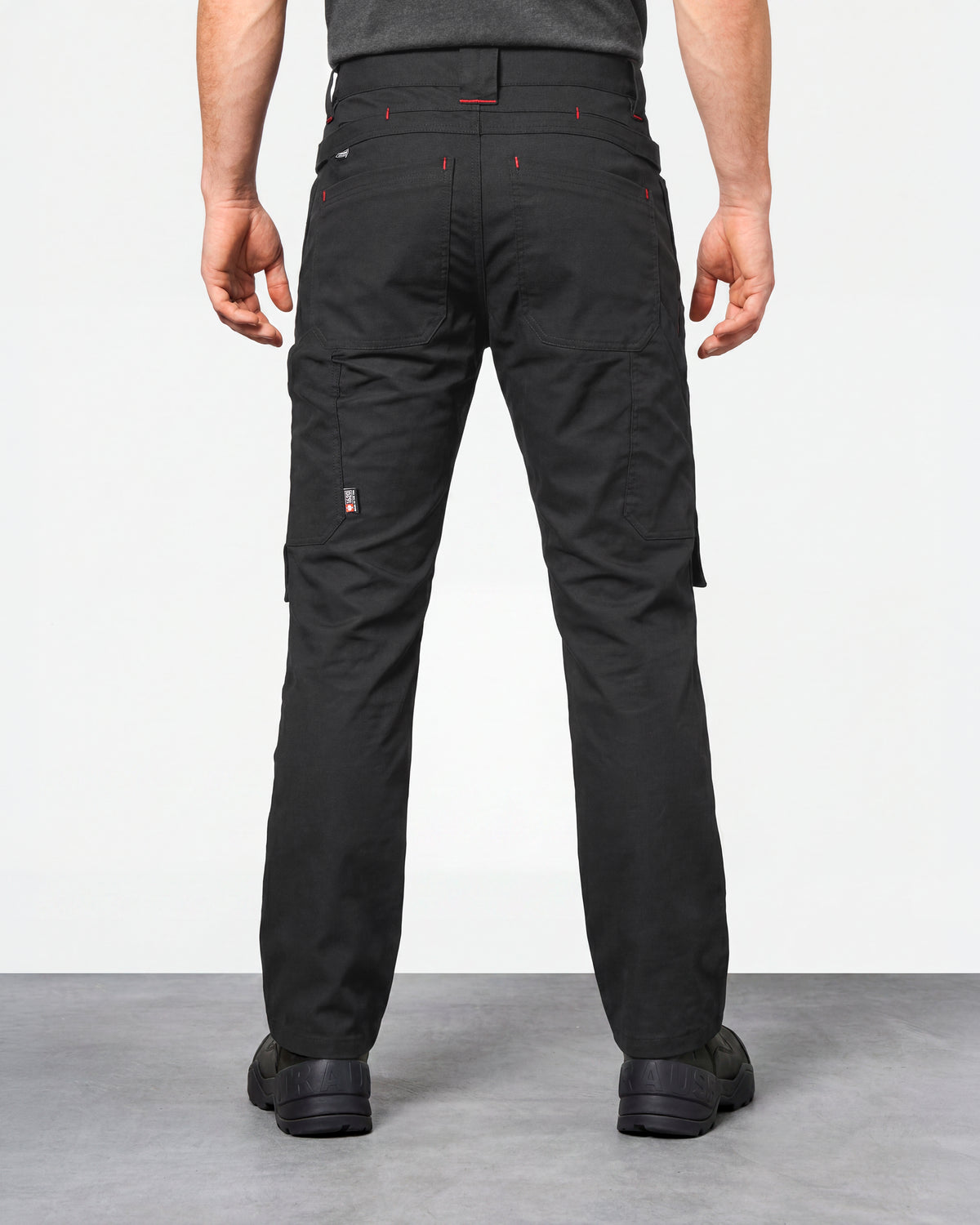 STRAUSS 1620 Worker Pants in meteorite worn by a model, rear view
