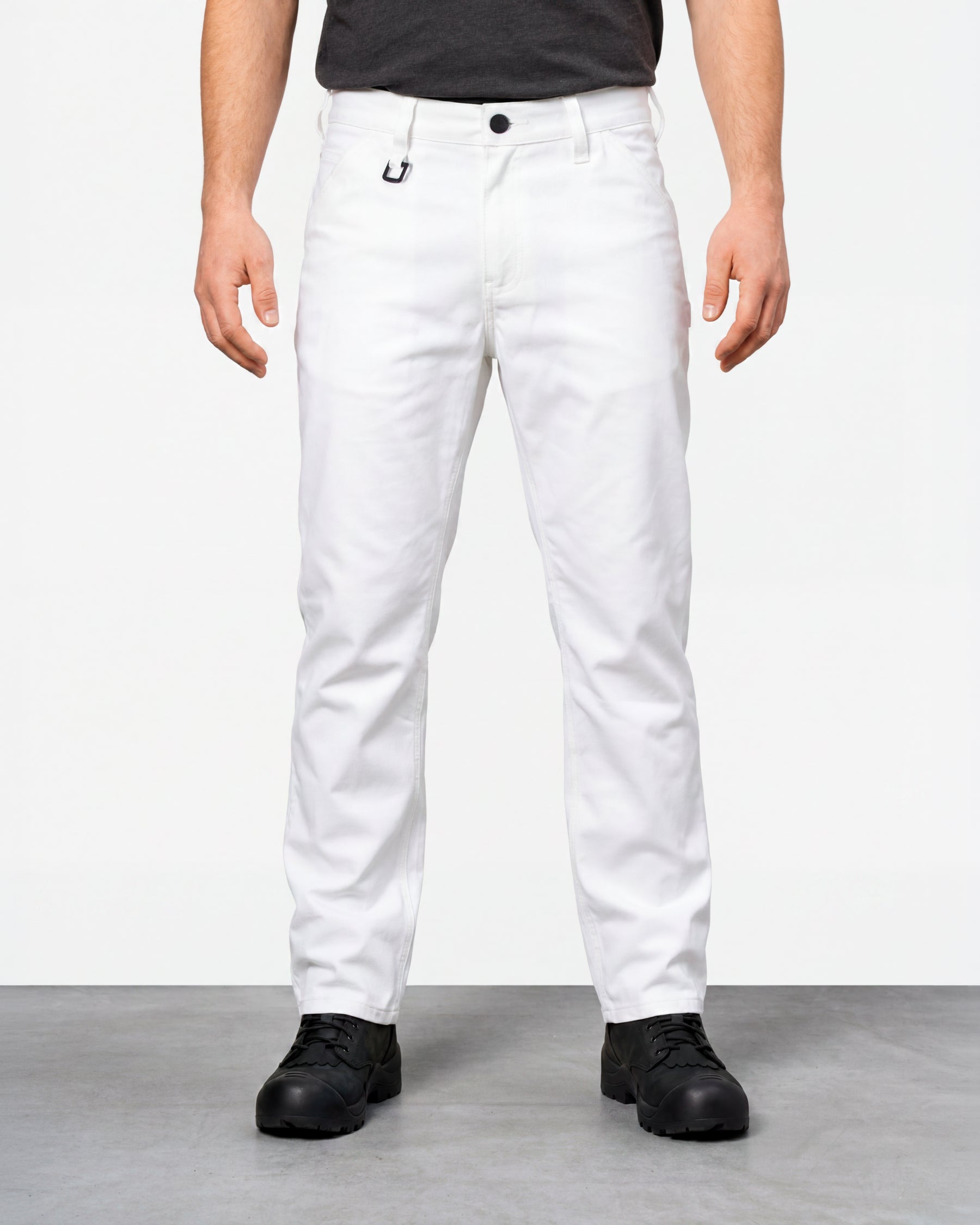 Carpenter Jeans e.s.iconic in white worn by a model, front view